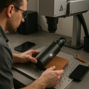 Professional merchandise personalization with laser engraving equipment